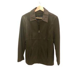 KENNETH COLE REACTION Black Leather Jacket size Medium